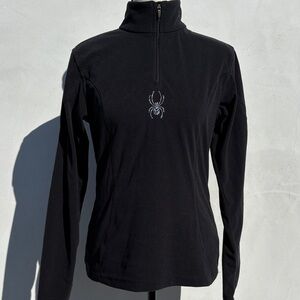 Spyder Black Women's Thin Warm Liner with Embroidered Logo